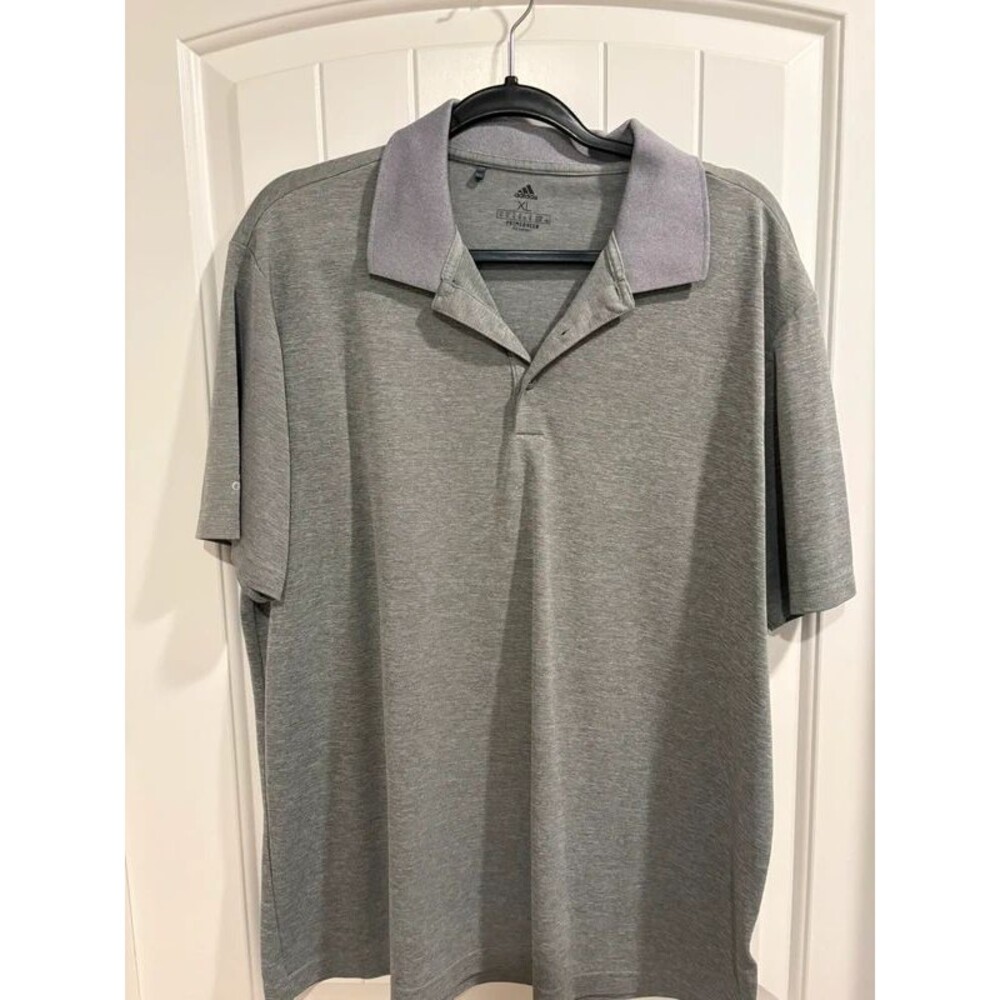 Adidas Primegreen Men's Heather Grey Performance Golf Polo Shirt XL